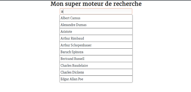 Ilustration de la barre de recherche